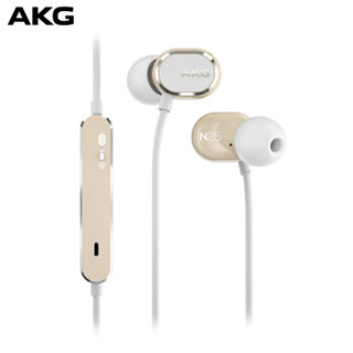 AKG N25 双动圈入耳式耳机 高解析通用线控带麦音乐HIFI手机耳机 香槟金