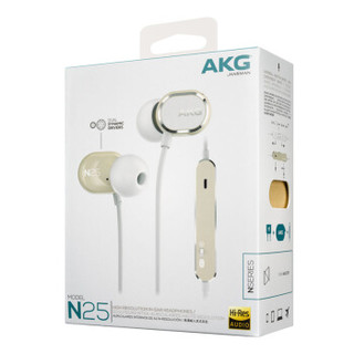 AKG 爱科技 N25 双动圈入耳式耳机 香槟金