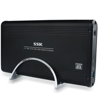 飚王（SSK）HE-G130星威3.5英寸移动硬盘盒 USB3.0 SATA串口 台式机硬盘外置盒 金属黑色