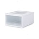 爱丽思IRIS可叠加塑料抽屉式收纳箱储物箱透明内衣收纳盒简易爱丽丝收纳柜百纳箱 37L 透明/白BC-450 *3件+凑单品