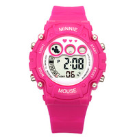 Disney 迪士尼 米奇多功能系列 PS020 儿童运动电子表（玫红色）防水 夜光
