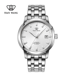 TIAN WANG 天王 山河系列 GS5915S/D-A 男士钢带机械表 白色