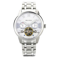 SeaGull 海鸥 商务休闲系列 816.414 男士自动机械表 白盘 钢带 双历