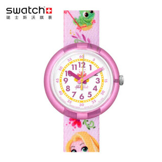 swatch 斯沃琪 ZFLNP028 儿童石英表 迪士尼长发公主