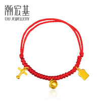 潮宏基 CHJ JEWELLERY 哆啦A梦-魔幻道具 黄金转运珠定价足金 SCG30000017 手绳 3.4克