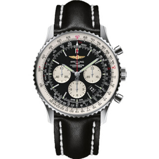 BREITLING 百年灵 航空计时系列 AB012721/BD09/441X/A20BA.1 男士机械腕表 46mm 黑色 黑色 牛皮