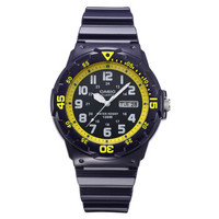 CASIO 卡西欧 MRW-200HC-2BVDF 男士时尚运动石英表 夜光 防水 45mm 黑色 黑色 树脂