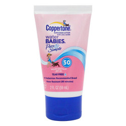 Coppertone 确美同 水宝宝纯净防晒霜SPF50 59ml+赠品确美同 水宝宝纯净防晒乳SPF50 30ml *5件