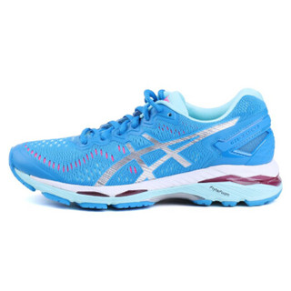 ASICS 亚瑟士 T696N-4393 GEL-KAYANO 23 女士公路稳定慢跑鞋 (37.5、蓝色/银色)