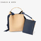 CHARLES&KEITH 女包CK2-10270156蝴蝶结饰金属提把水桶包 米色 S *3件