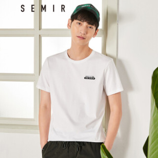 Semir 森马 19048001209 男士圆领短袖T恤 漂白 S