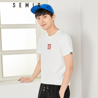 Semir 森马 12997001440 男士圆领T恤 本白 L