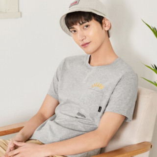 Semir 森马 19038001270 男士短袖t恤 中花灰 S