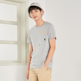 Semir 森马 19038001270 男士短袖t恤 中花灰 S