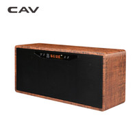 CAV 蓝牙桌面音响 U盘播放 迷你音响 电脑桌面小音箱 木质有源多媒体音响 音响 音箱 红橡木色 AT50 2.1声道