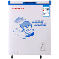 康佳（KONKA）106升 冰柜 冷藏冷冻转换冷柜 节能单温冰箱 BD/BC-106DTH *2件