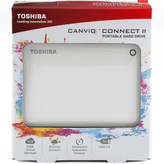  TOSHIBA 东芝 V8 CANVIO高端系列 2.5英寸 移动硬盘 1TB 清新白