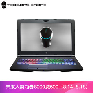 TERRANS FORCE 未来人类 T500 15.6英寸笔记本电脑(i7-8750h、16GB、256G+1T、