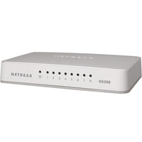 美国网件（NETGEAR）GS208 8口千兆非网管交换机 SOHO办公小型家用宿舍网络分线器以太网交换机