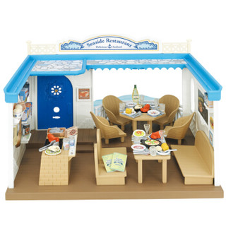  Sylvanian Families 森贝儿家族 商店系列 过家家场景玩具 海边餐厅套装