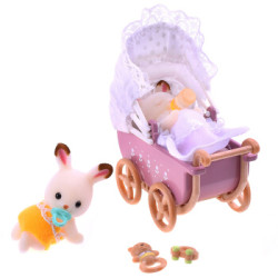 Sylvanian Families 森贝儿家族 日本品牌公主玩具女孩娃娃屋森林家族过家家植绒人偶-巧克力兔SYFC22068