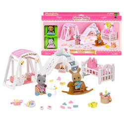 Sylvanian Families 森贝儿家族 双人套装玩具 猫兔宝宝房间套 SYFC17058 +凑单品