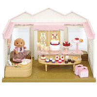 Sylvanian Families 森贝儿家族 森贝儿家 族日本品牌公主玩具女孩娃娃屋仿真森林家族  过家家场景商店房子 SYFC52638 时尚蛋糕店