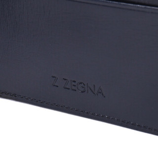 Z ZEGNA 杰尼亚 男士黑蓝色皮质短款钱包钱夹 72 E1177Z PLM BCH