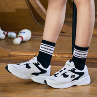 Skechers斯凯奇D'LITES厚底增高熊猫鞋女老爹鞋88888129 *2件