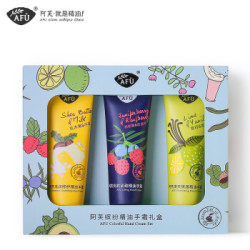 阿芙AFU缤纷精油手霜礼盒30g*3(补水保湿 含精油滋养修护 防止干裂)护手霜礼盒 *3件