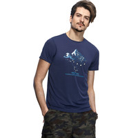 NORTHLAND 诺诗兰 GQ075A17 男式短袖T恤 (藏蓝色 M)