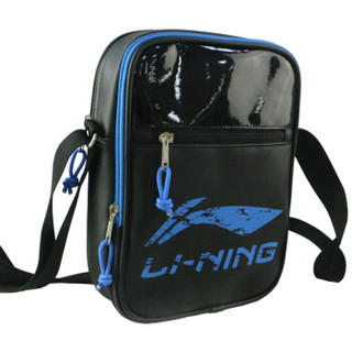李宁LI-NING羽毛球包单肩包运动型斜挎包男女款休闲运动包 蓝色