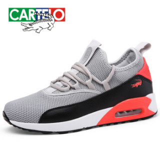 CARTELO 卡帝乐鳄鱼 KDL8B8003 男士跑步运动板鞋 灰色 39