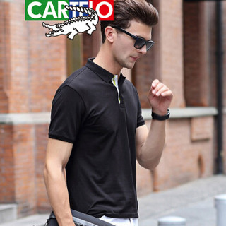 CARTELO 9088 男士短袖翻领POLO衫 黑色 XXL