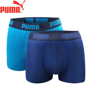 PUMA 彪马 M-1500-2 男士平角裤 (2条装、XXXL(185/95)、浅蓝+深蓝)