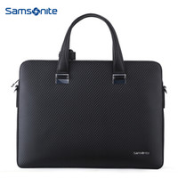 Samsonite 新秀丽 COINAGE 男士横款手提包简约商务时尚公文包TK3*09001黑色