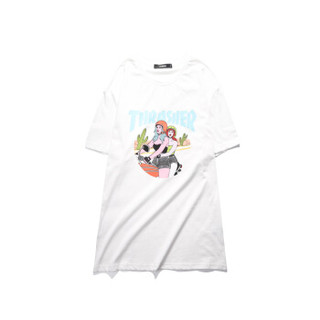 ViiSHOW TD1545182 男卡通印花圆领短袖T恤 白色 XL