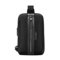 新秀丽（Samsonite） EDDIE都市休闲简约时尚布配皮单肩包胸包45Q*09009 黑色