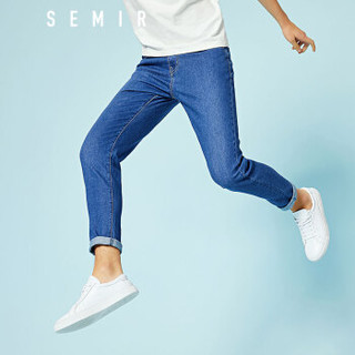 Semir 森马 19018241163 男士韩版牛仔裤 牛仔浅蓝 38