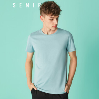 Semir 森马 19018001233 男士圆领短袖T恤 粉绿 M