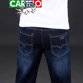 CARTELO ZY069 男士休闲牛仔短裤 深蓝色 34