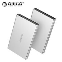 奥睿科(ORICO)移动硬盘盒2.5英寸USB3.0 SATA串口笔记本硬盘外置盒子铝合金固态机械ssd硬盘壳 银色2528U3