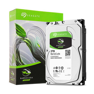 SEAGATE 希捷 酷鱼BarraCuda系列 3.5英寸台式机硬盘 3TB 256MB(5400rpm、SMR)ST3000DM007