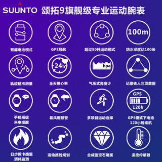 SUUNTO 颂拓 Suunto 9 Baro 智能手表 旗舰级 白色