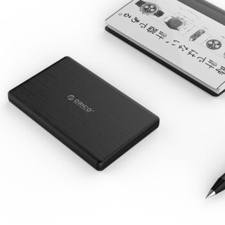 奥睿科(ORICO)移动硬盘盒USB3.0 2.5英寸SATA串口外置盒 创意7mm专用 支持2TB 黑色2578U3