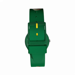 swatch 斯沃琪 英伦风情系列 GG221 中性石英手表 34mm 图案 绿色 硅胶