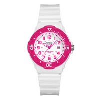 CASIO 卡西欧 STANDARD系列 LRW-200H-4B 女士石英手表 34.2mm 白盘 白色树脂表带 圆形