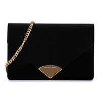 MICHAEL KORS 迈克 科尔斯 MK 女士BARBARA系列黑色树脂配皮单肩斜挎包 30H7GB8C6P BLACK