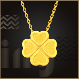 商品chow tai fook 周大福 ing系列 f206724 四叶草足金吊坠 约7.5g