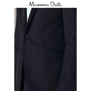 Massimo Dutti 02043273800-23 男士修身款黑色礼服式西装外套 52 